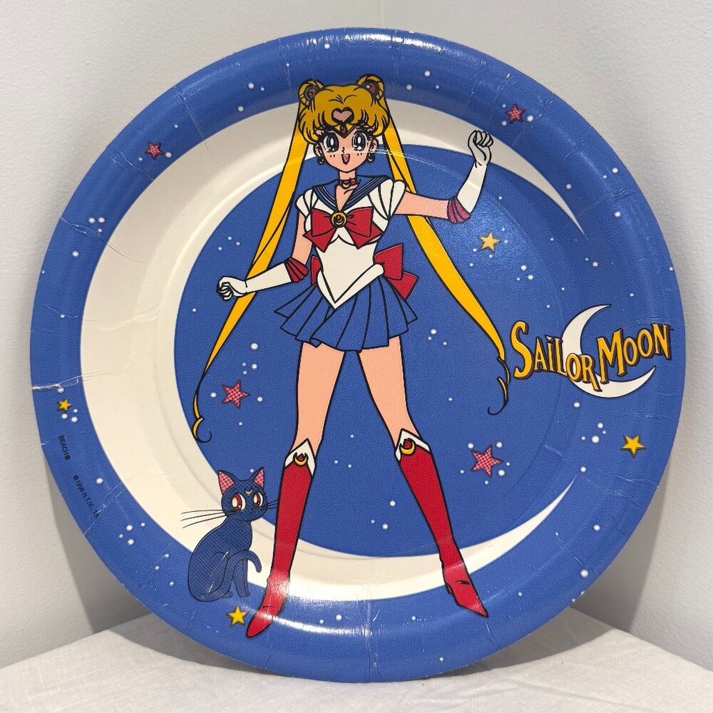 3/$20 - Sailor Moon Party Paper Plates - Rare Vintage Childhood Birthday 9”